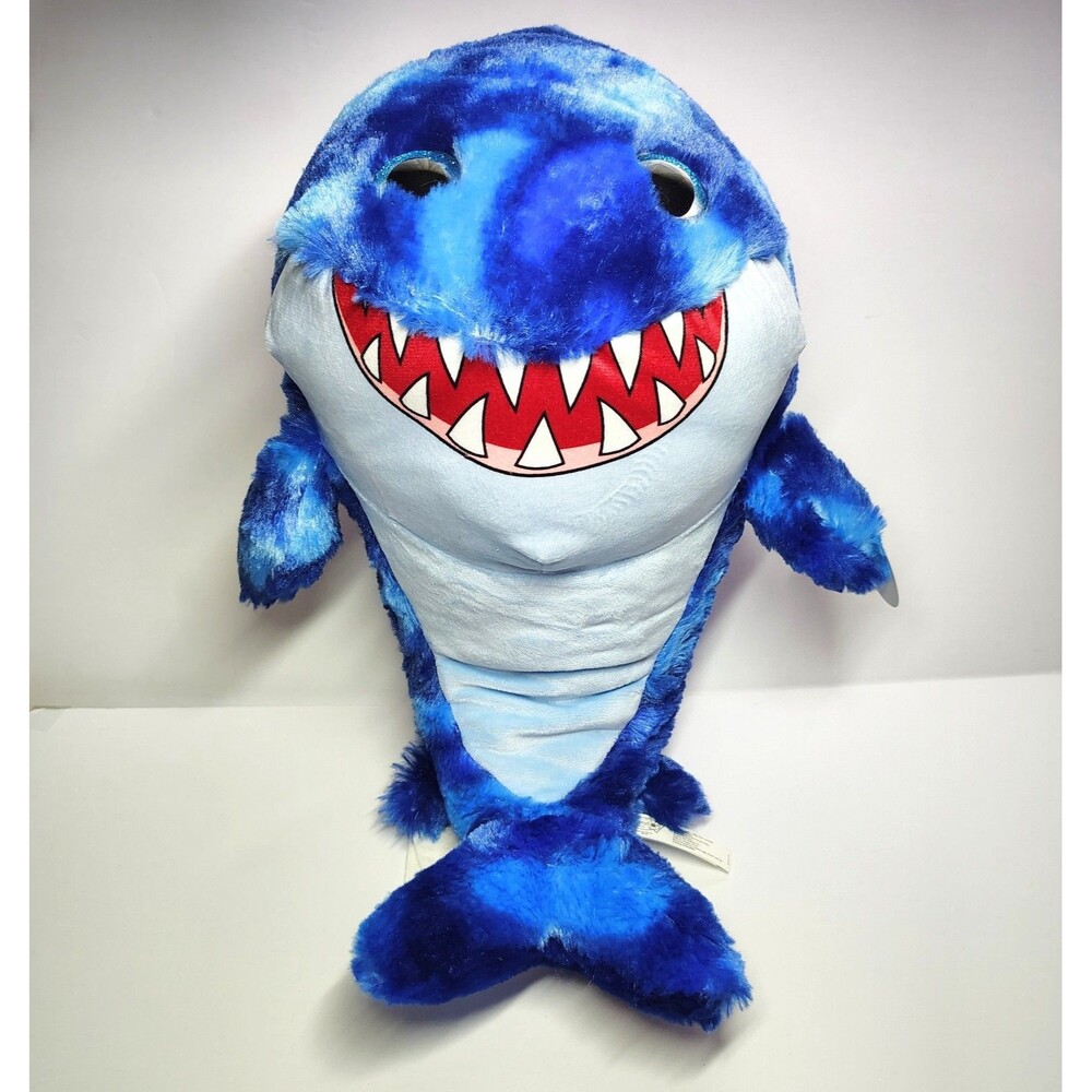 Blue Tie-Dye Shark Plush Stuffed Animal NWT 14" Redemption Plush
